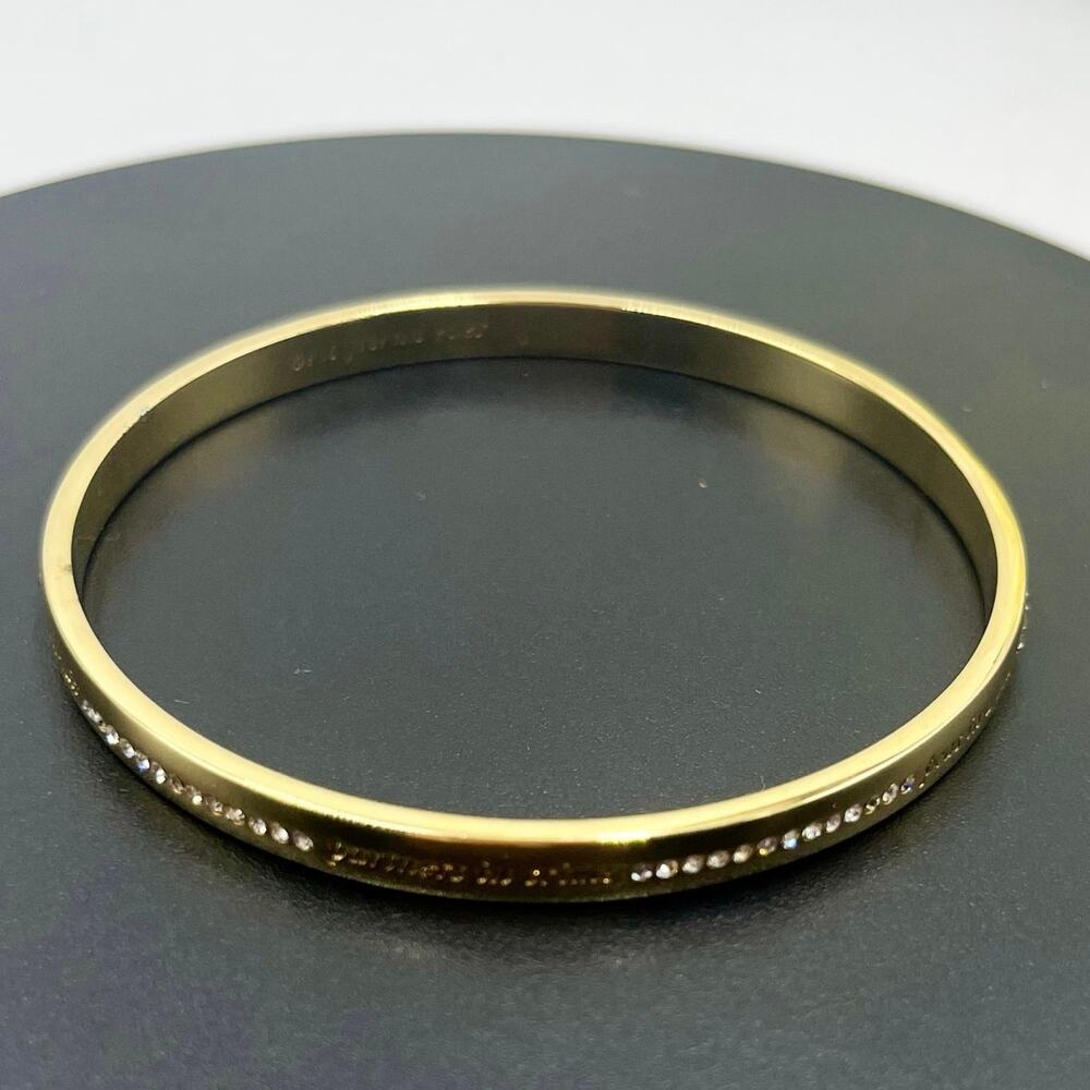 Kate Spade New York Idiom Friendship‎ Gold Plated Bangle Bracelet